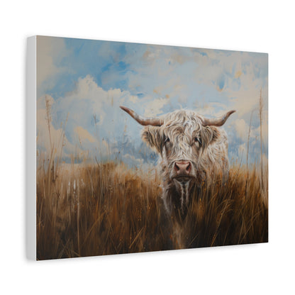 Highland "White Highlander" Cow Canvas 1.25"