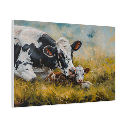 Holstein "Bella and Hazel" Friesian Cow Canvas 1.25"