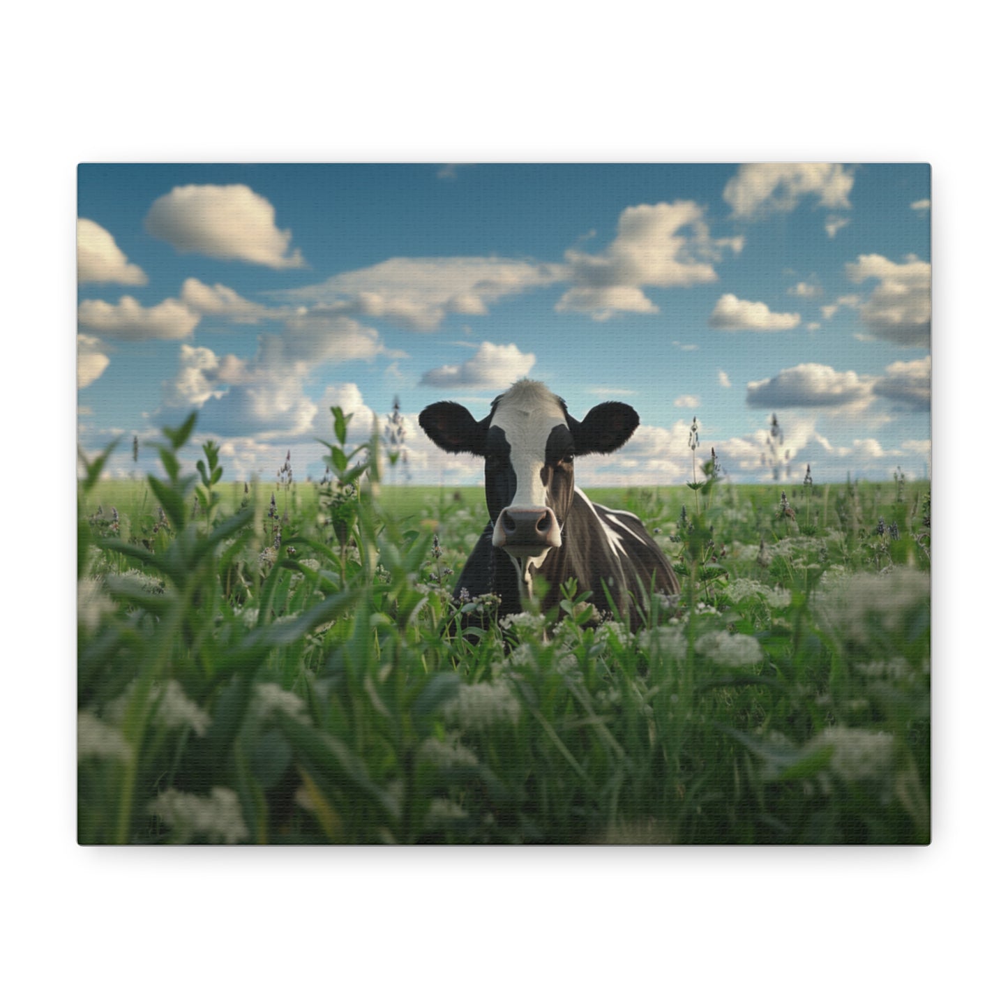 Holstein "Sky" Friesian Cow Canvas 1.25"