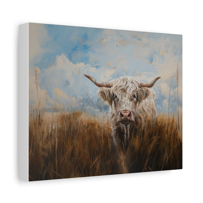 Highland "White Highlander" Cow Canvas 1.25"