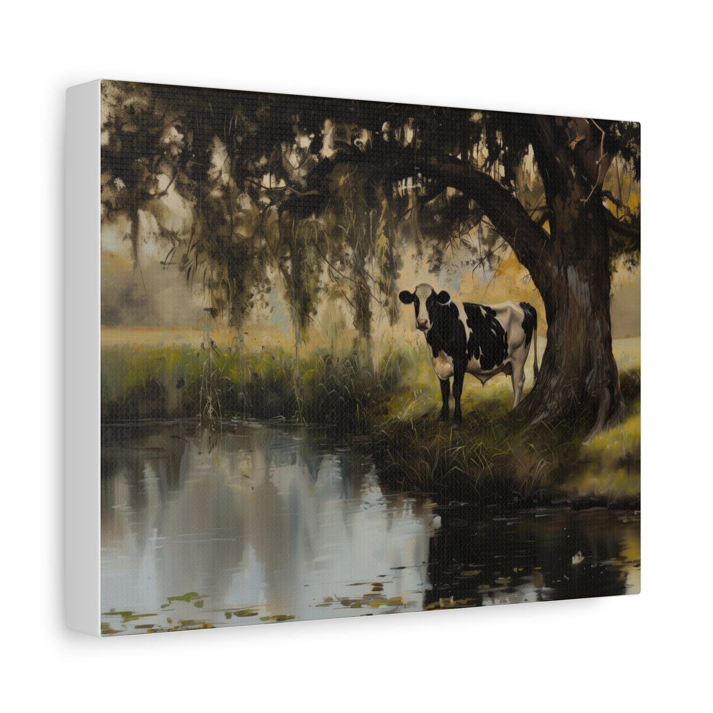 Holstein "Willow" Friesian Cow Canvas 1.25"