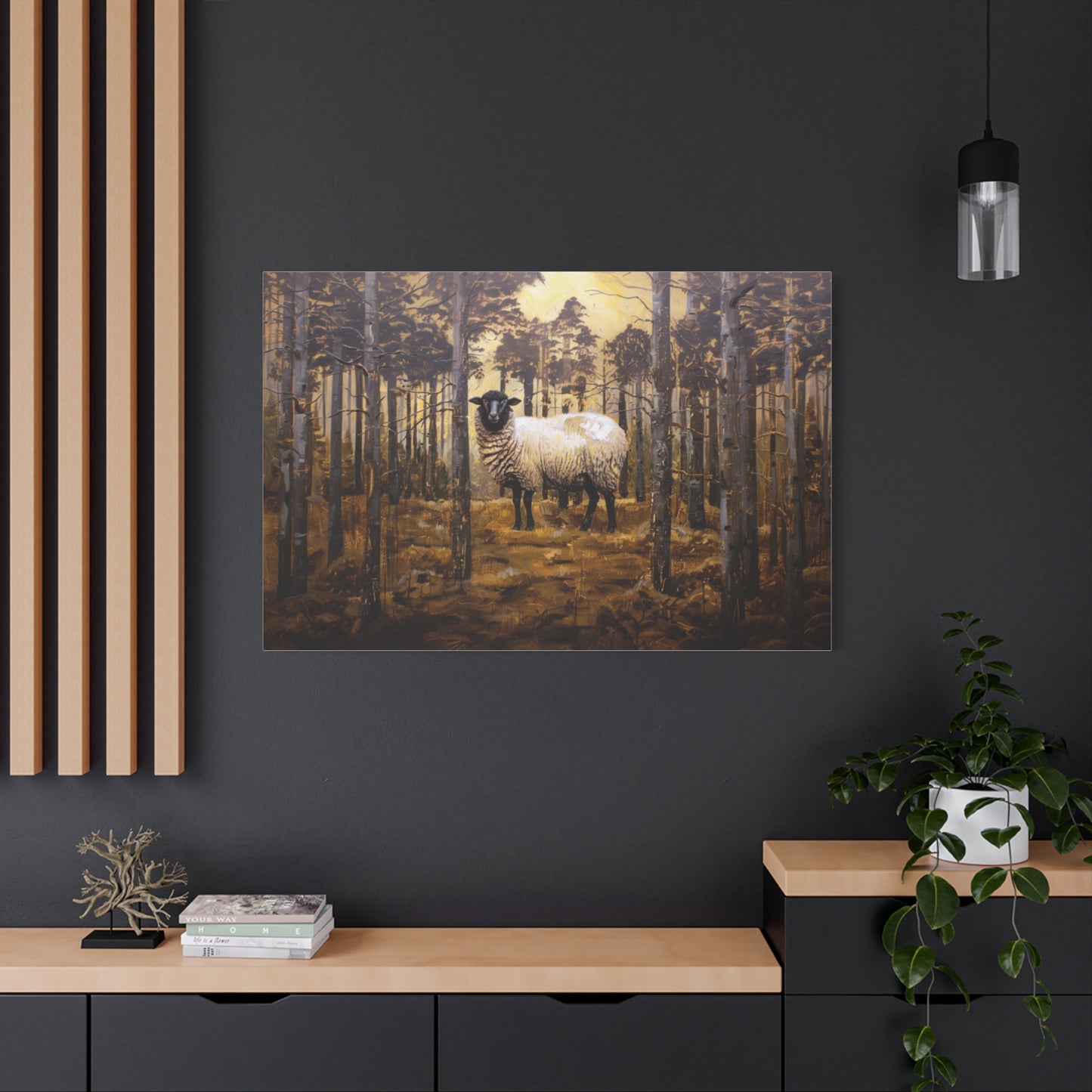 Suffolk "Jasper" Sheep Canvas 1.25"