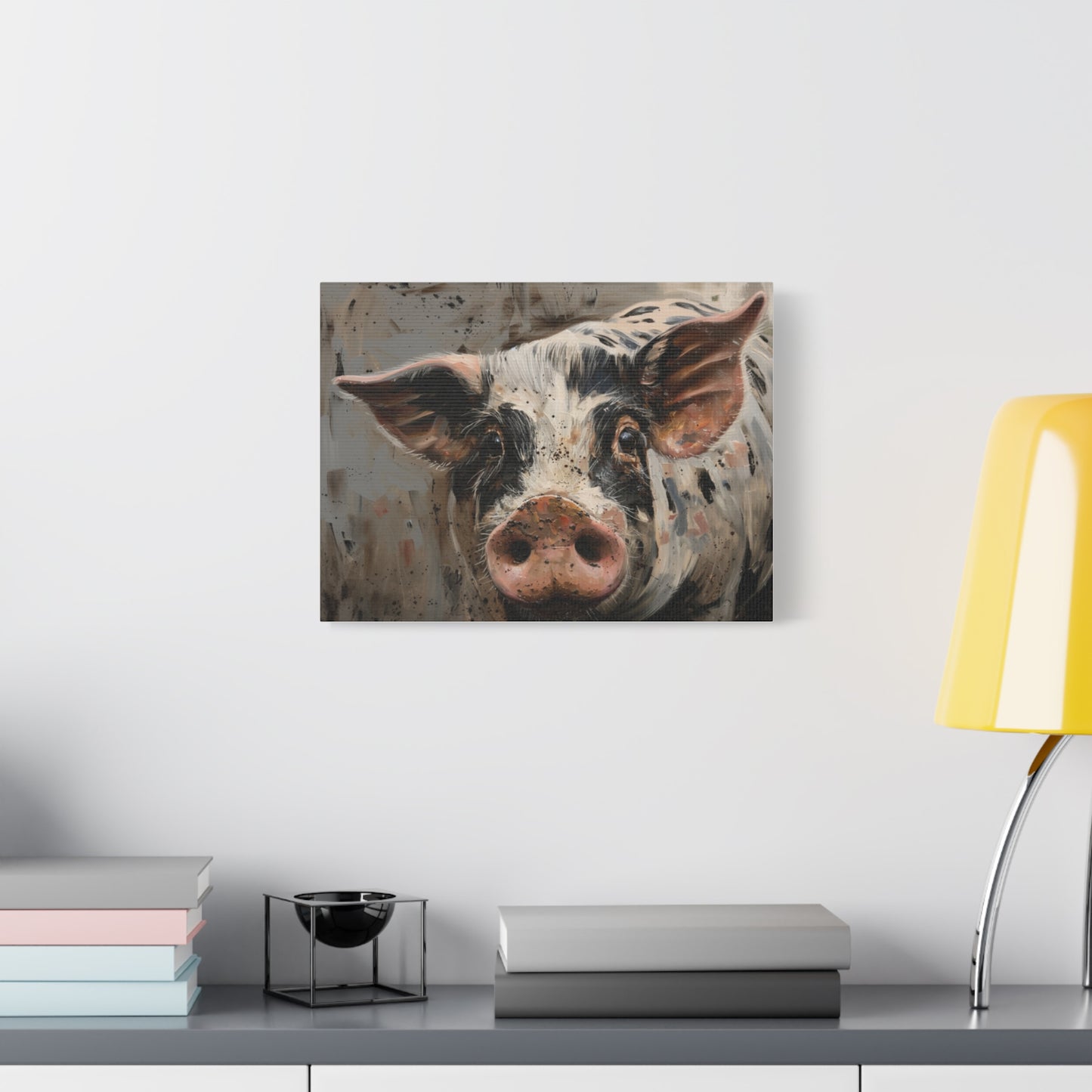 Gloucestershire "Luna" Pig Canvas 1.25"