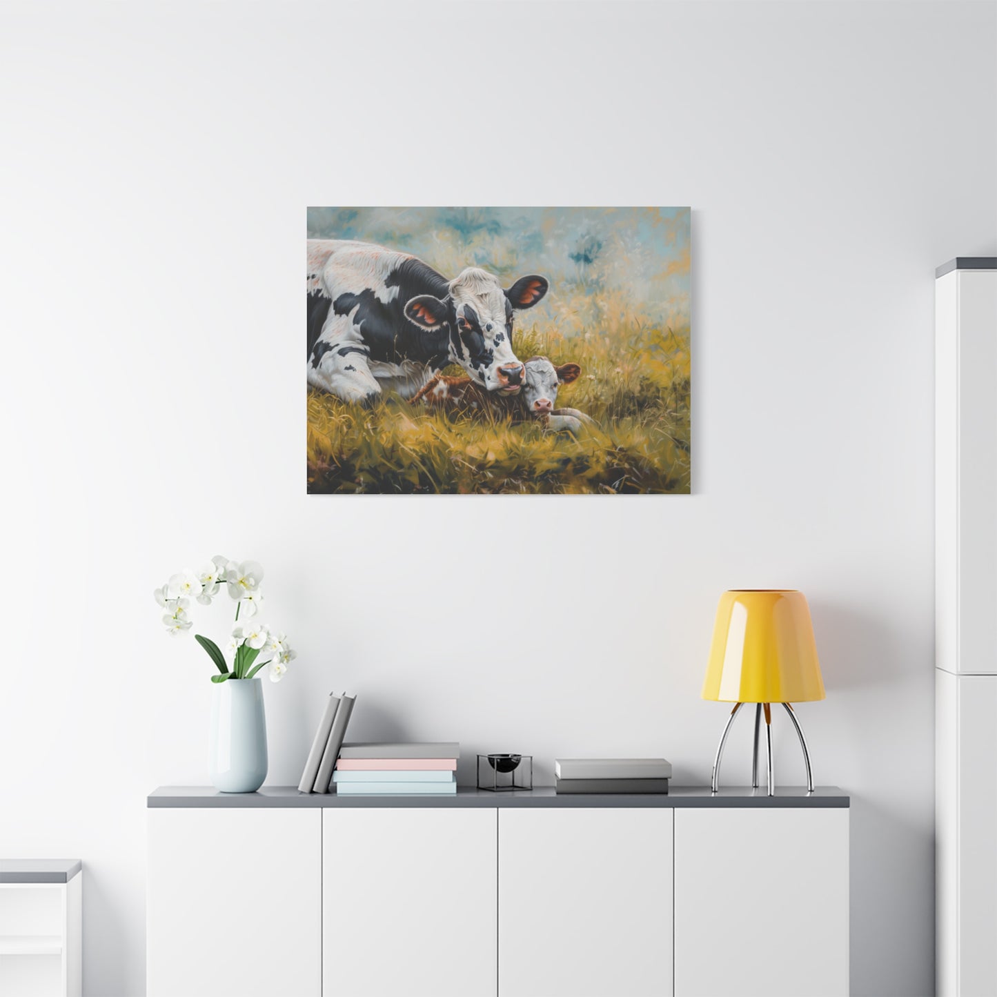 Holstein "Bella and Hazel" Friesian Cow Canvas 1.25"