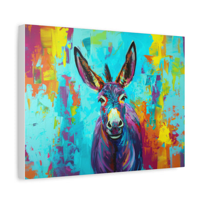 Donkey "Confetti" Fauvism Canvas 1.25"