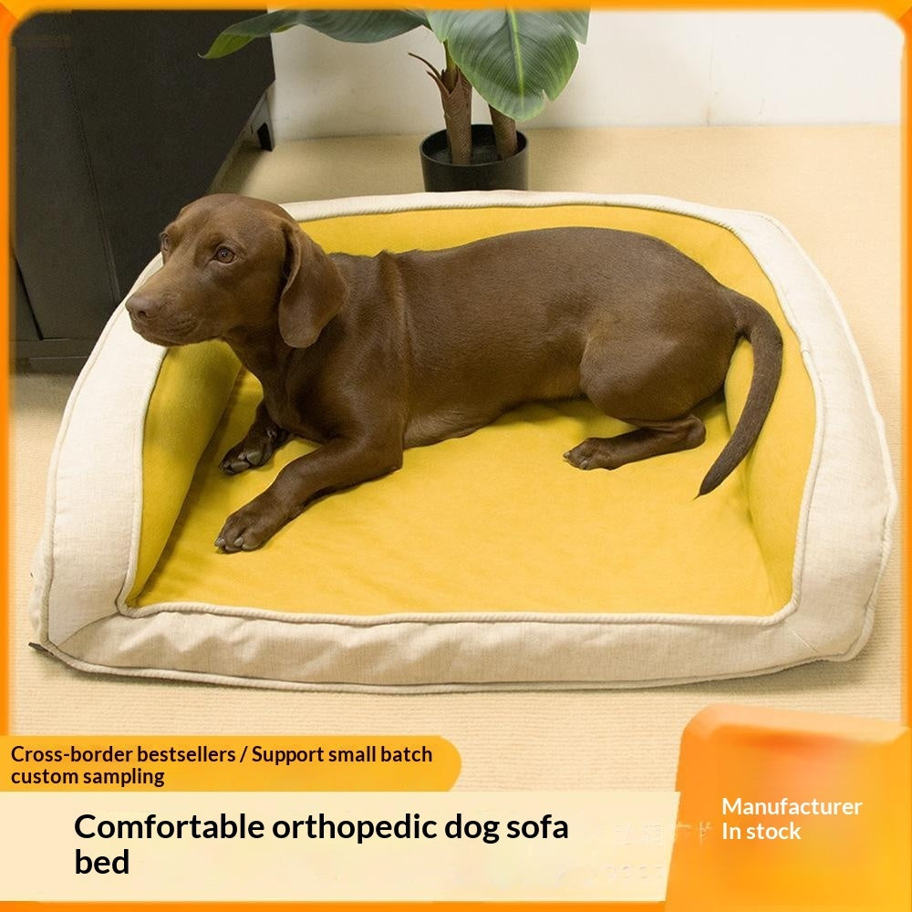 Orthopedic Pet Bed Supportive Dog Cat Lounger Kennel