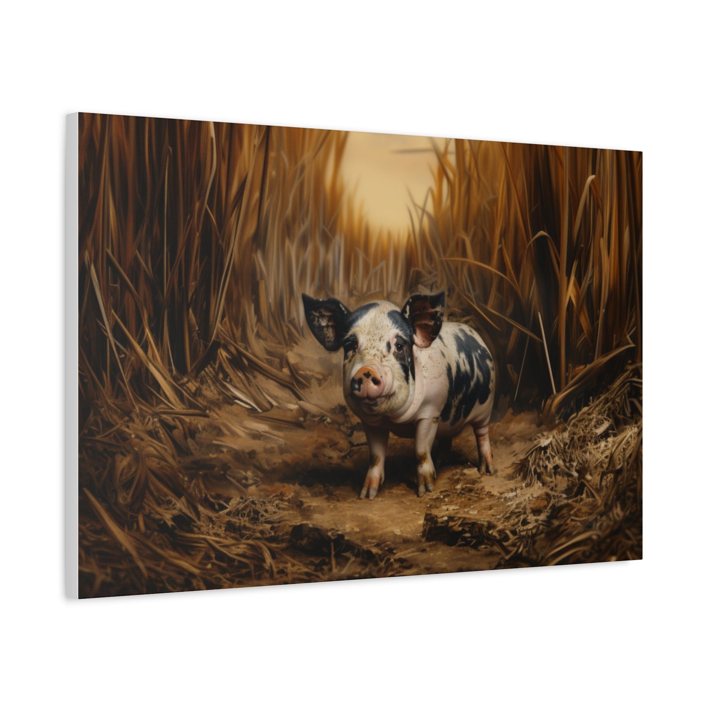 Gloucestershire "Runt" Pig Canvas 1.25"