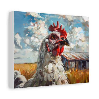 Leghorn "Cloud" Chicken Canvas 1.25"