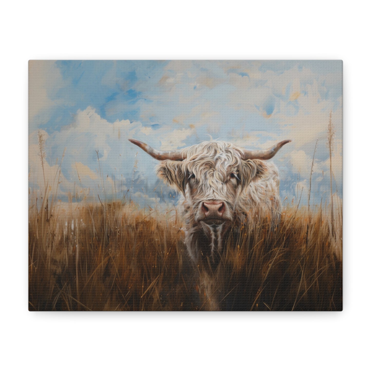 Highland "White Highlander" Cow Canvas 1.25"