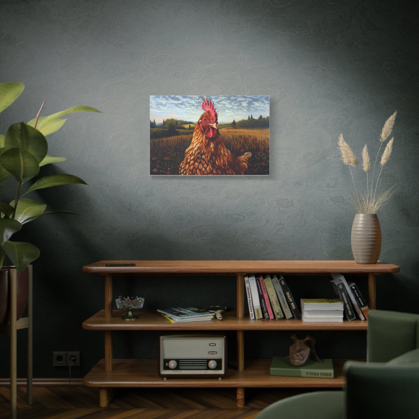 Rhode Island Red "Sunny" Chicken Canvas 1.25"