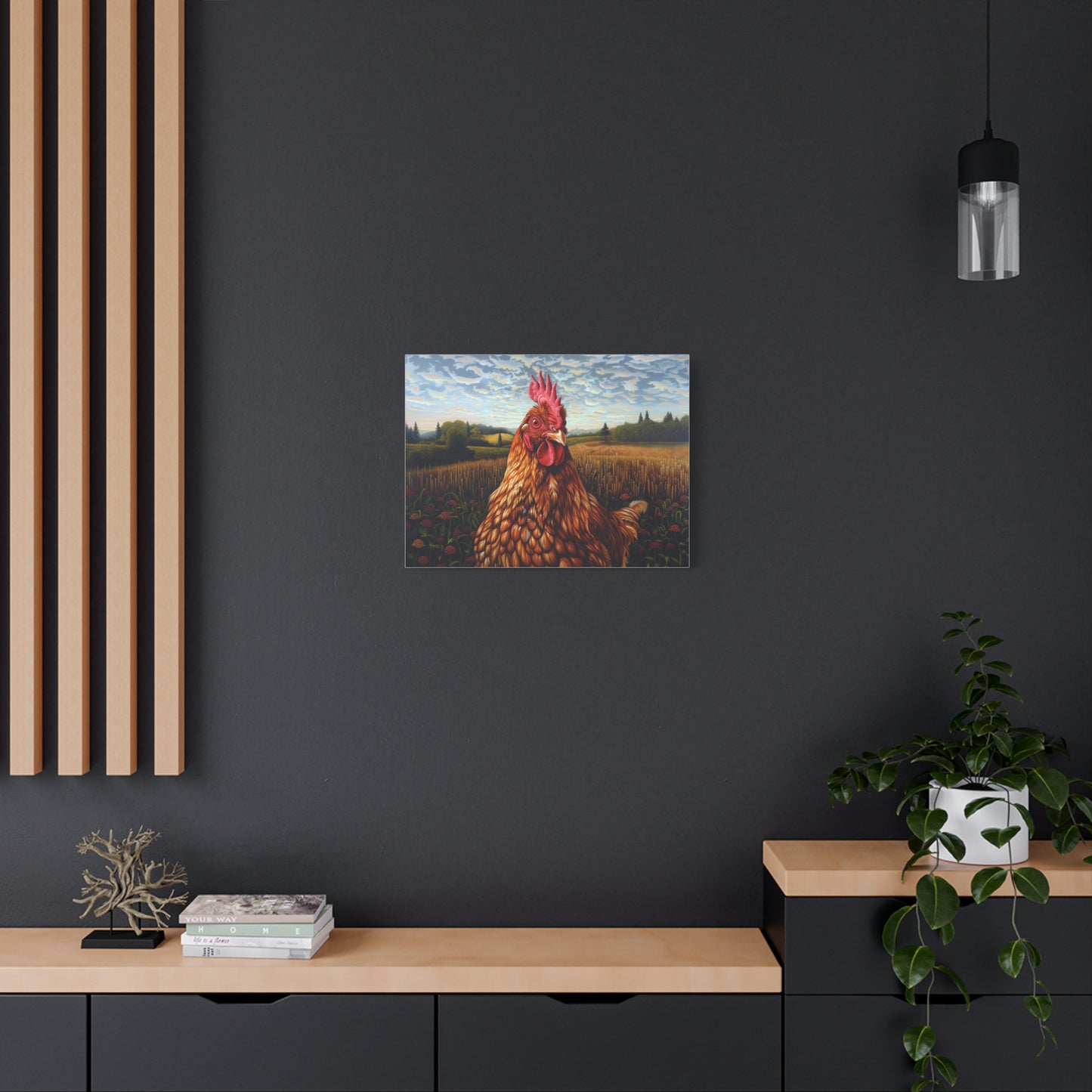 Rhode Island Red "Sunny" Chicken Canvas 1.25"