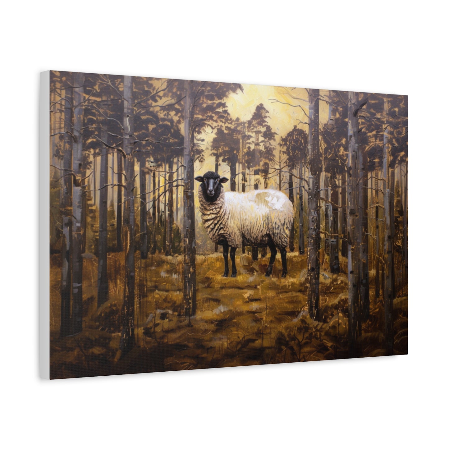 Suffolk "Jasper" Sheep Canvas 1.25"