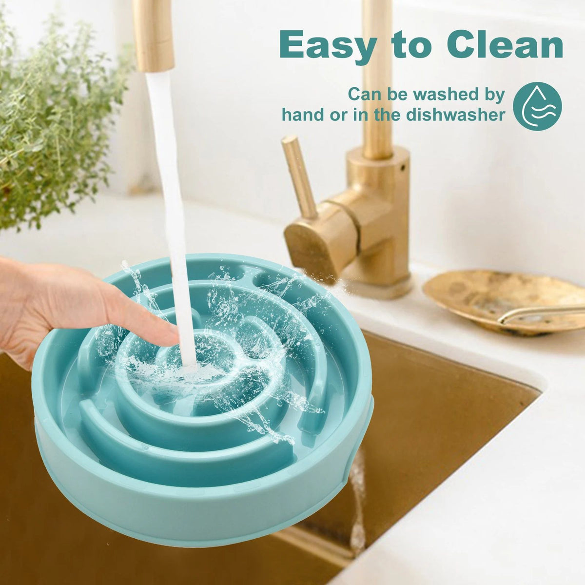 Non Slip Slow Feeder Anti Gulping Dog Bowl