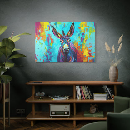 Donkey "Confetti" Fauvism Canvas 1.25"