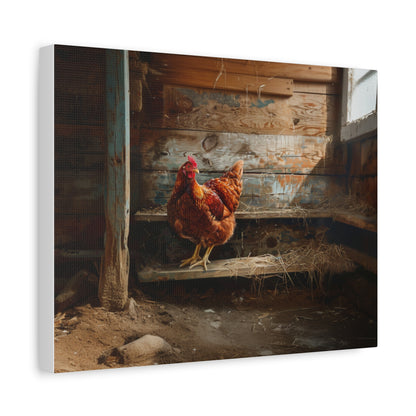 Rhode Island Red "Henny Penny" Chicken Canvas 1.25"