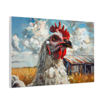 Leghorn "Cloud" Chicken Canvas 1.25"