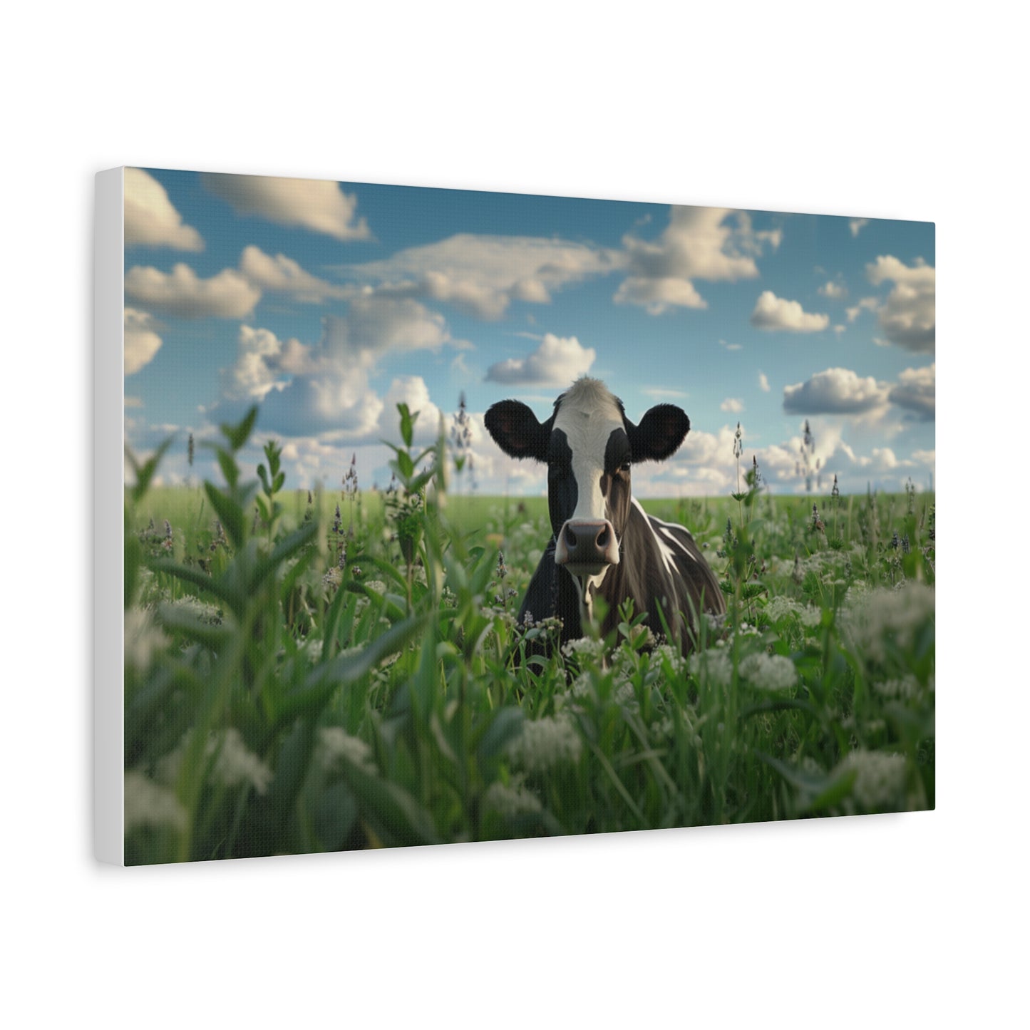 Holstein "Sky" Friesian Cow Canvas 1.25"