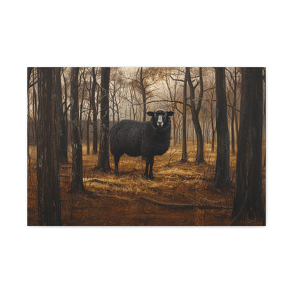 Black Welsh "Nova" Sheep Canvas 1.25"