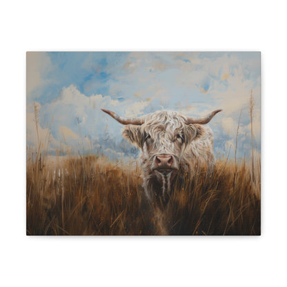 Highland "White Highlander" Cow Canvas 1.25"