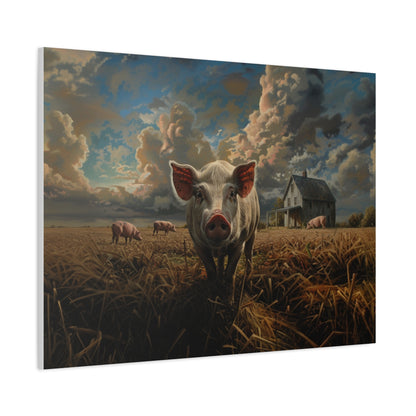 Yorkshire "Wilbur" Pig Canvas 1.25"