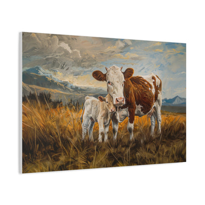 Holstein "Rosie and Pearl" Friesian Cow Canvas 1.25"