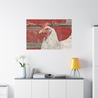 Leghorn "Bella" Chicken Canvas 1.25"