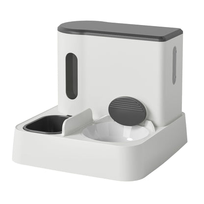 Automatic Cat Feeder Water Dispenser Integrated Double Bowl