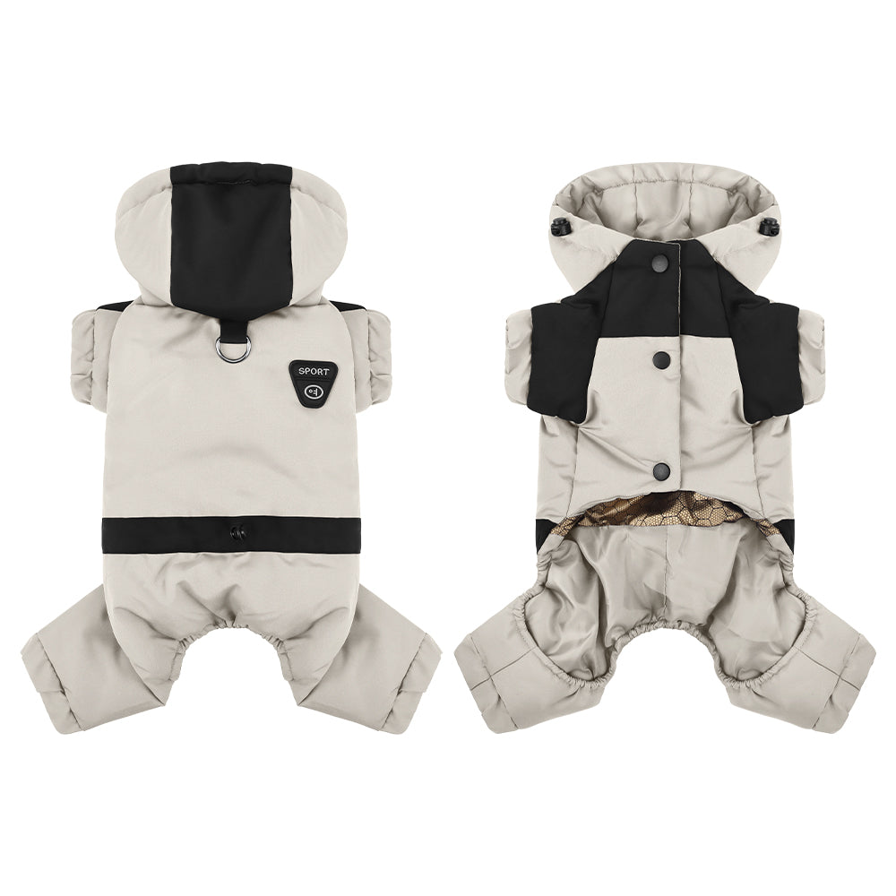 Thermal Dog Winter Coat Waterproof Hooded Snowsuit