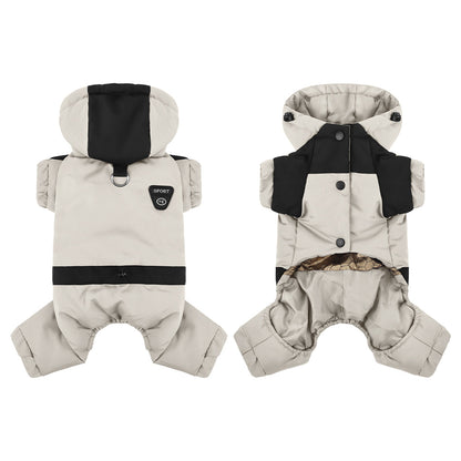 Thermal Dog Winter Coat Waterproof Hooded Snowsuit
