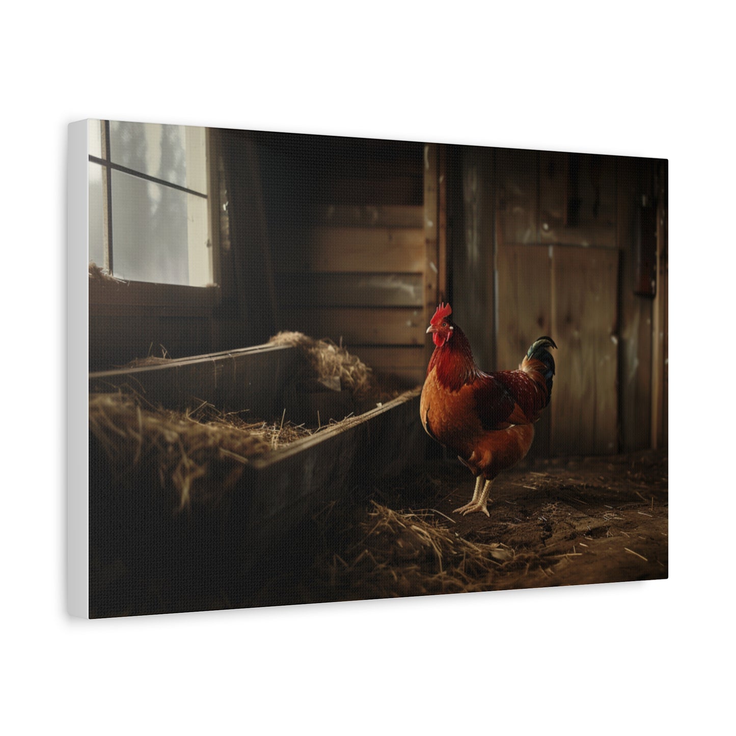 Rhode Island Red "Flappy" Chicken Canvas 1.25"