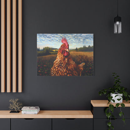 Rhode Island Red "Sunny" Chicken Canvas 1.25"