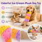 Rainbow Ice Cream Squeaky Plush Dog Tug Toy