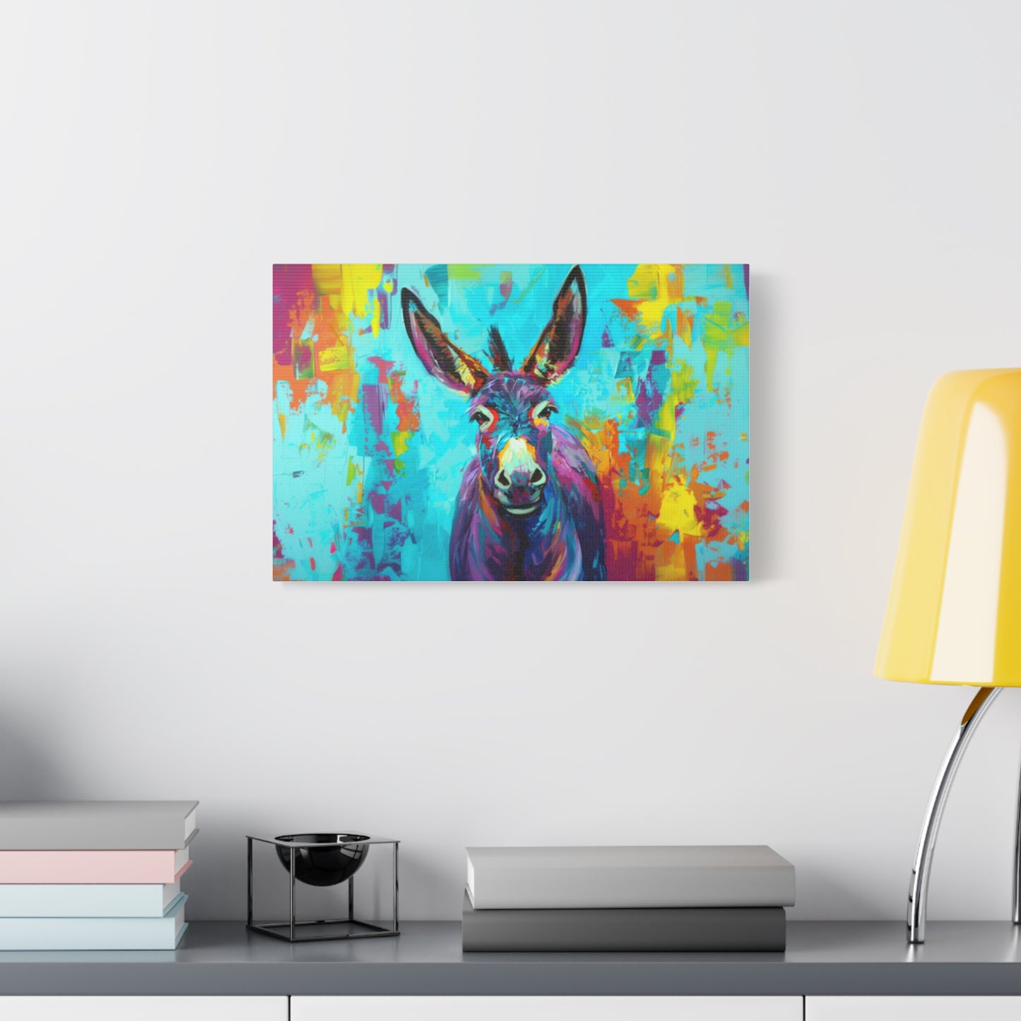 Donkey "Confetti" Fauvism Canvas 1.25"