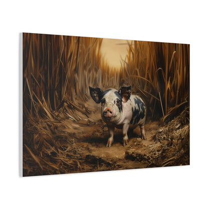 Gloucestershire "Runt" Pig Canvas 1.25"