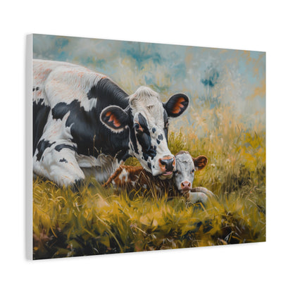 Holstein "Bella and Hazel" Friesian Cow Canvas 1.25"