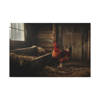 Rhode Island Red "Flappy" Chicken Canvas 1.25"