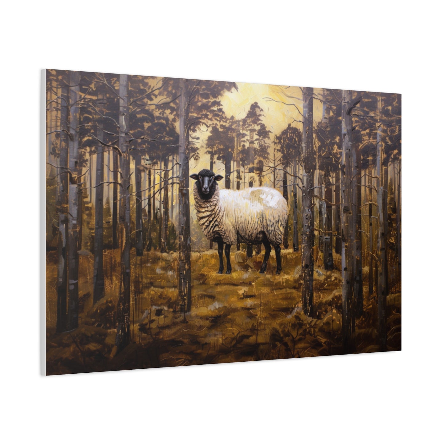 Suffolk "Jasper" Sheep Canvas 1.25"