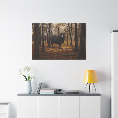 Black Welsh "Nova" Sheep Canvas 1.25"