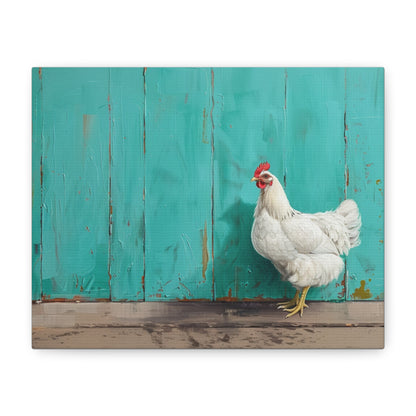 Leghorn "Pearl" Chicken Canvas 1.25"