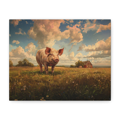 Yorkshire "Rupert" Pig Canvas 1.25"