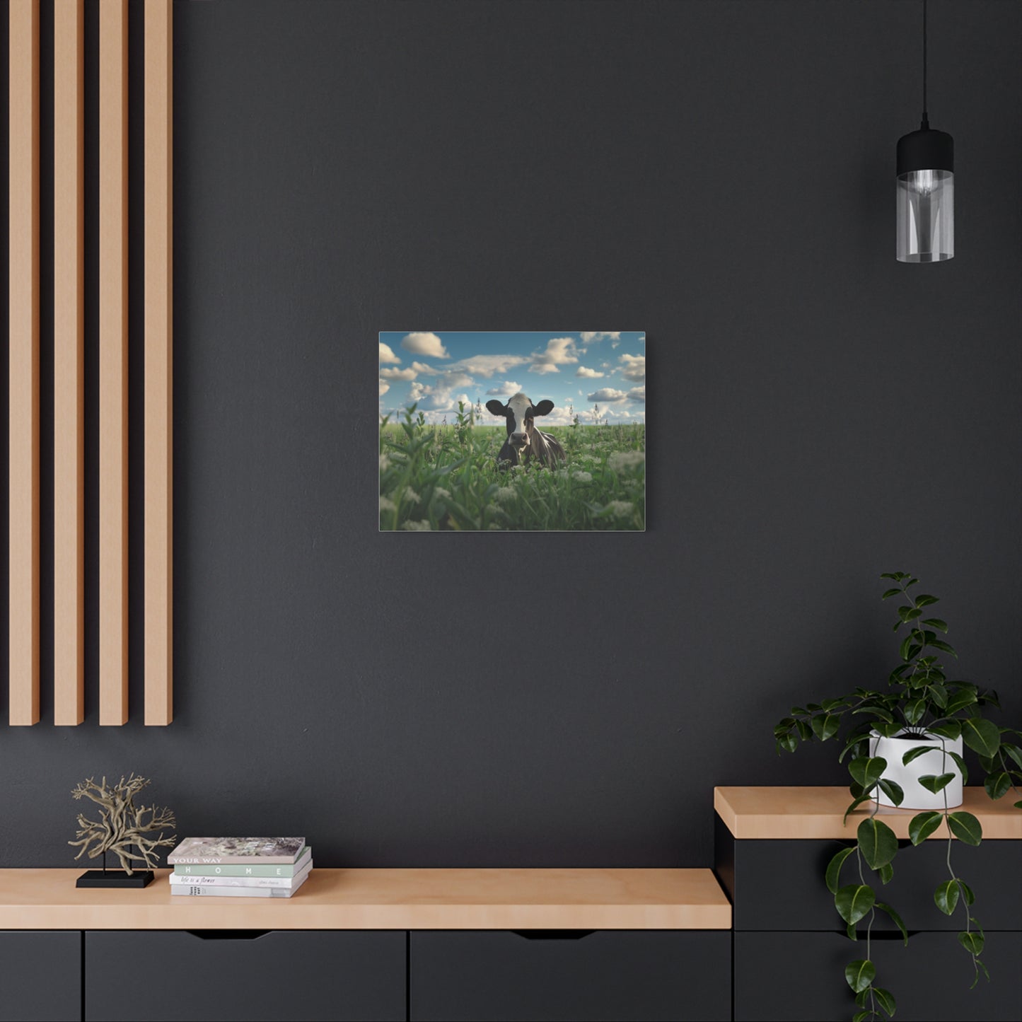 Holstein "Sky" Friesian Cow Canvas 1.25"