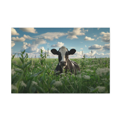 Holstein "Sky" Friesian Cow Canvas 1.25"