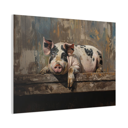 Gloucestershire "Millie" Pig Canvas 1.25"