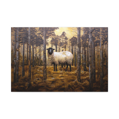 Suffolk "Jasper" Sheep Canvas 1.25"