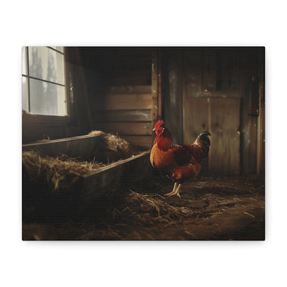 Rhode Island Red "Flappy" Chicken Canvas 1.25"