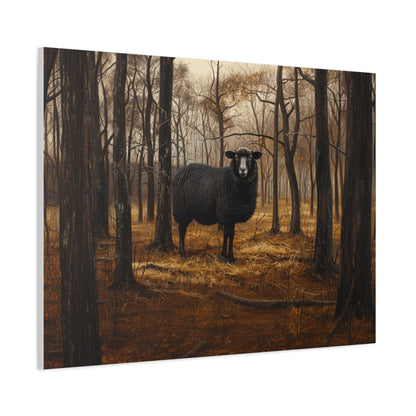 Black Welsh "Nova" Sheep Canvas 1.25"