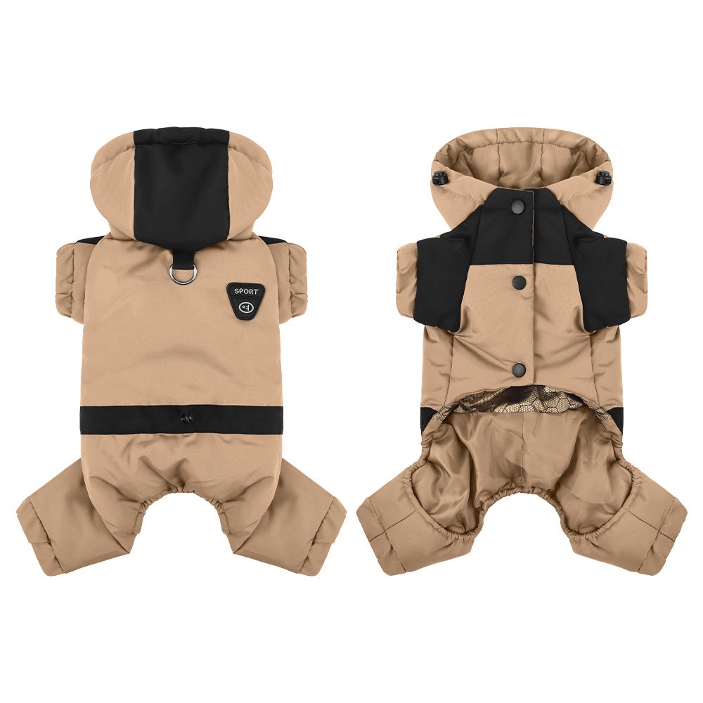 Thermal Dog Winter Coat Waterproof Hooded Snowsuit