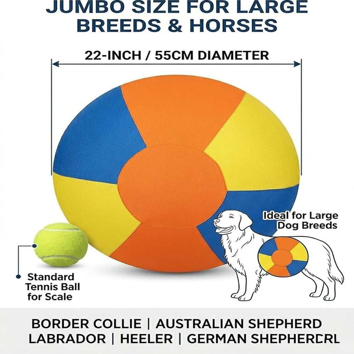 Herding Ball Dog Toy Handles Outdoor Training Interactive
