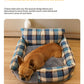 Retro Plaid Washable Chew-Resistant All-Season Pet Bed
