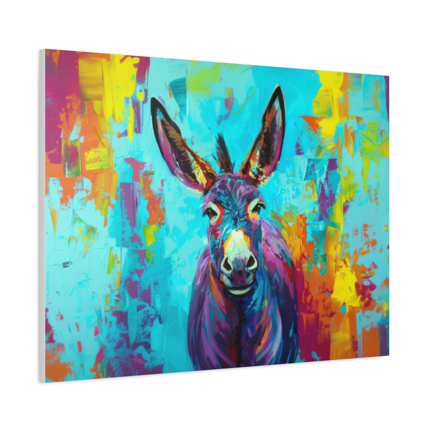 Donkey "Confetti" Fauvism Canvas 1.25"